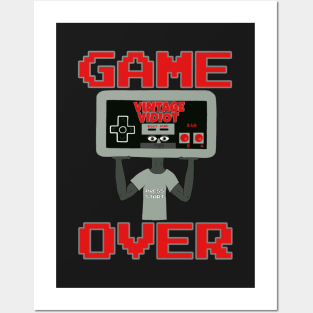 GAME OVER-Vintage Vidiot Posters and Art